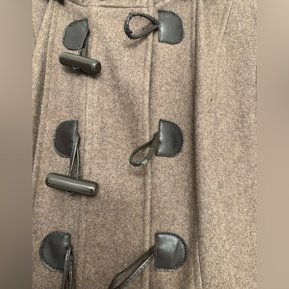 Wool Double Breasted Peacoat - Brown, with hood - Picture 5 of 6